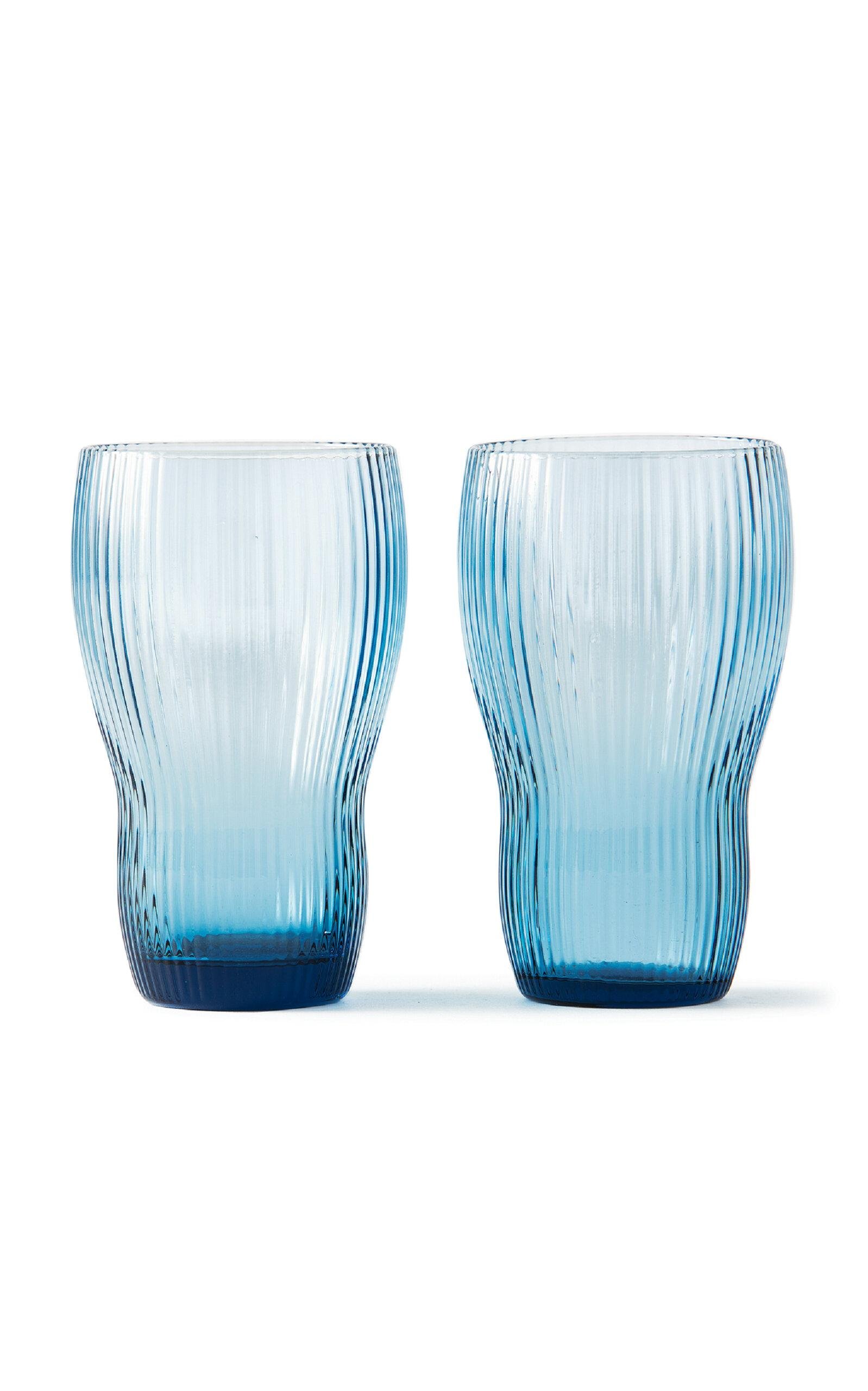 POLSPOTTEN - Set-of-Two Pum Glasses - Light Blue - Moda Operandi by POLSPOTTEN