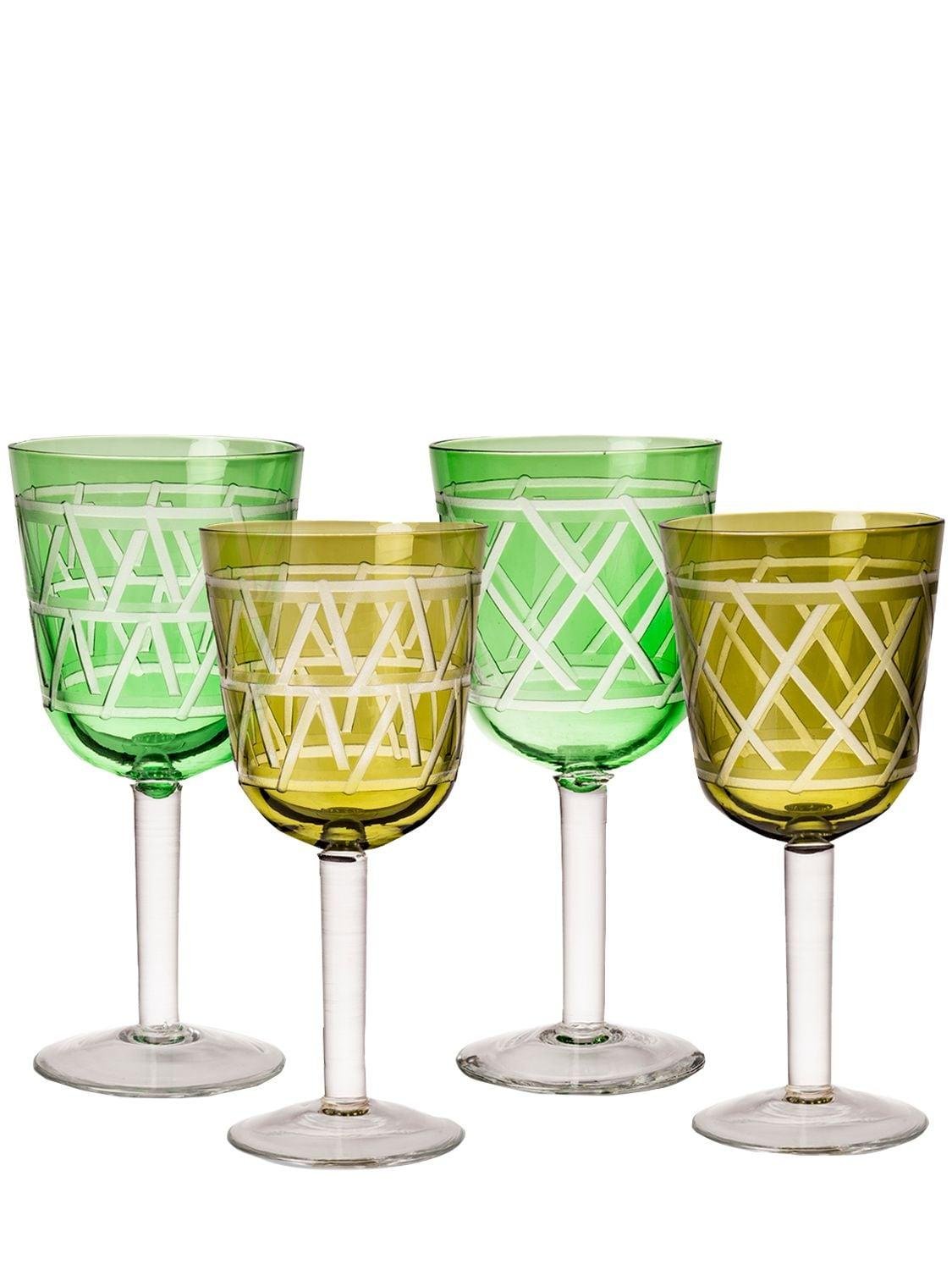 Tie Up Set Of 4 Wine Glasses by POLSPOTTEN