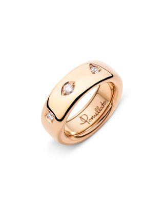 18K Rose Gold Iconica Diamond Geometric Band by POMELLATO