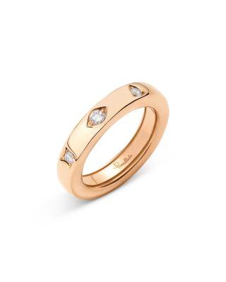 18K Rose Gold Iconica Diamond Geometrically Set Band by POMELLATO