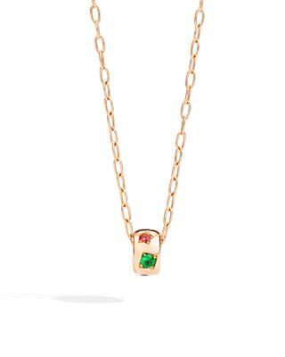 18K Rose Gold Iconica Multi-Gemstone Pendant Necklace by POMELLATO