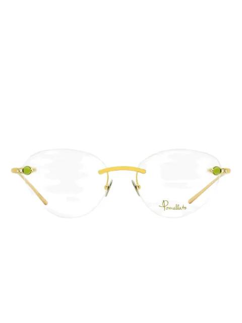 crystal-detail glasses by POMELLATO EYEWEAR