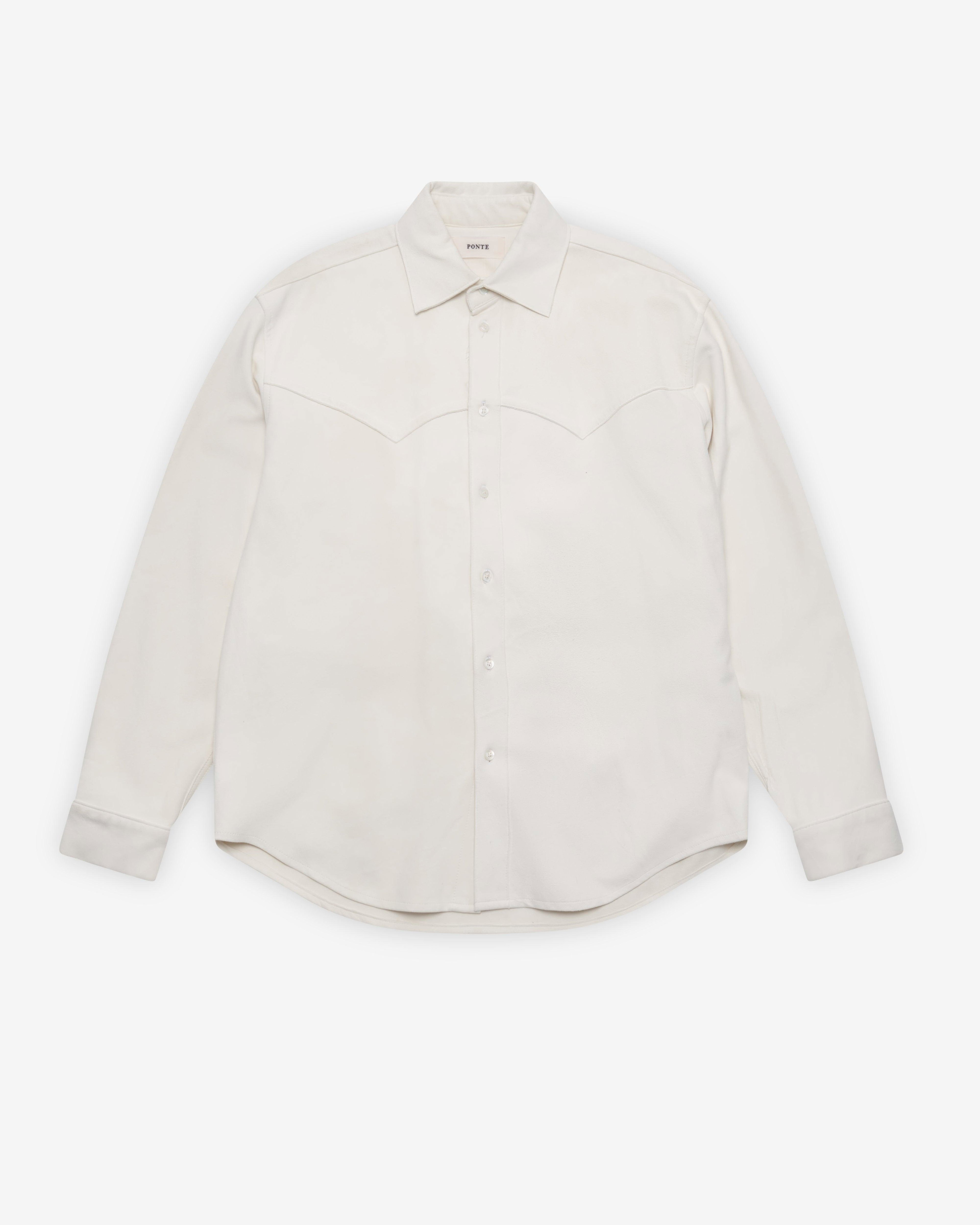 Ponte - Women's Chamois Leather Cowboy Shirt - (Ivory) by PONTE