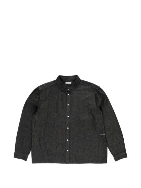 logo-appliqué denim shirt by POP TRADING COMPANY
