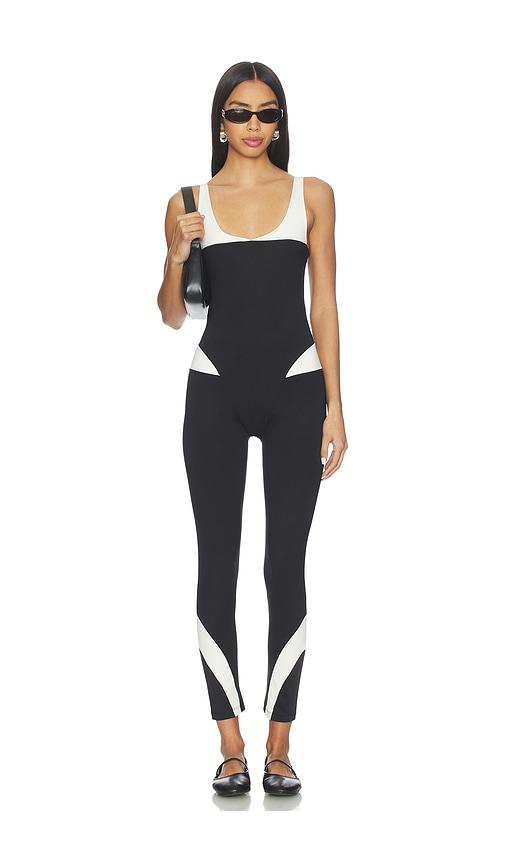 Port de Bras Gigi Unitard in Black,White by PORT DE BRAS