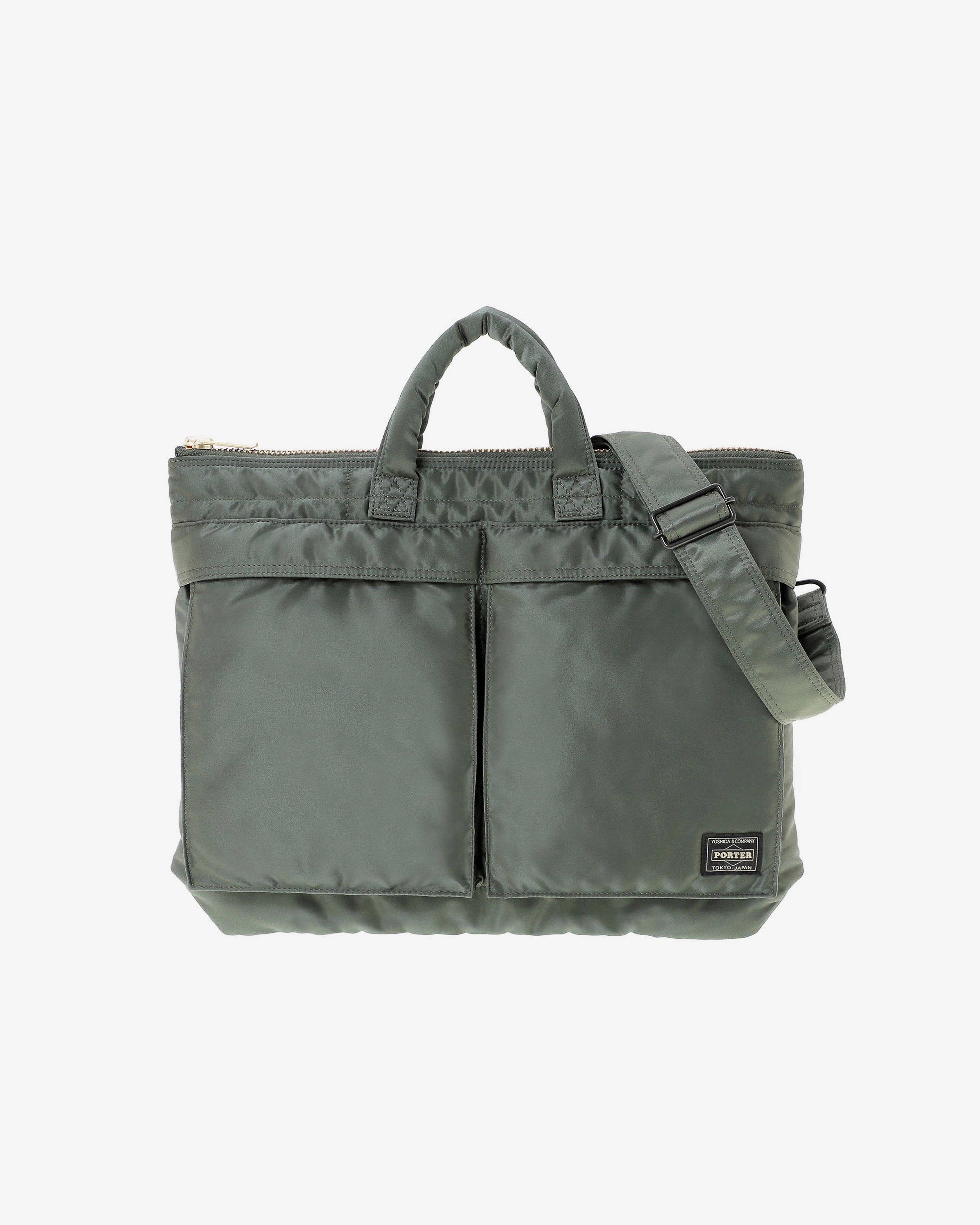 Porter Yoshida & Co. - Men's Tanker Short Helmet Bag - (Green) by PORTER-YOSHIDA&CO.