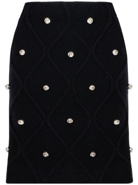 Alpine-Inspired crystal knit skirt by PORTS 1961