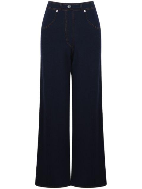 Opulent knitted flared trousers by PORTS 1961