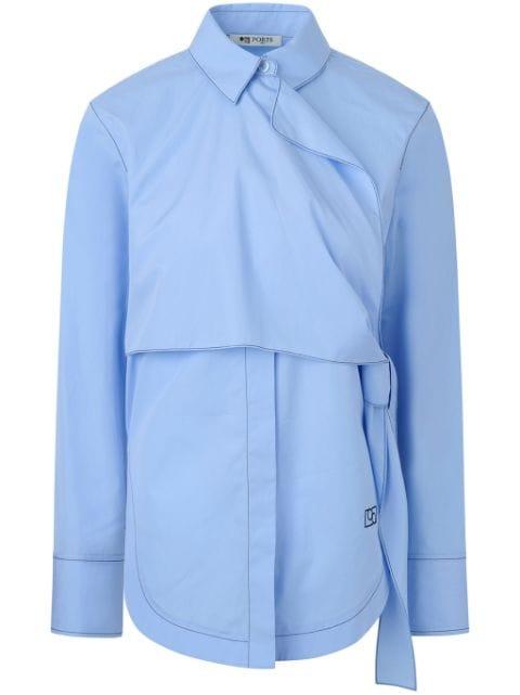 Side wrap cotton shirt by PORTS 1961