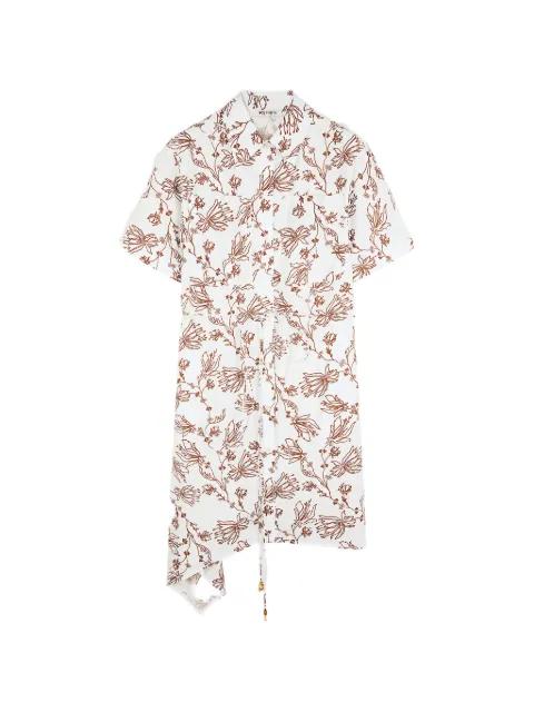 asymmetric floral midi dress by PORTS 1961