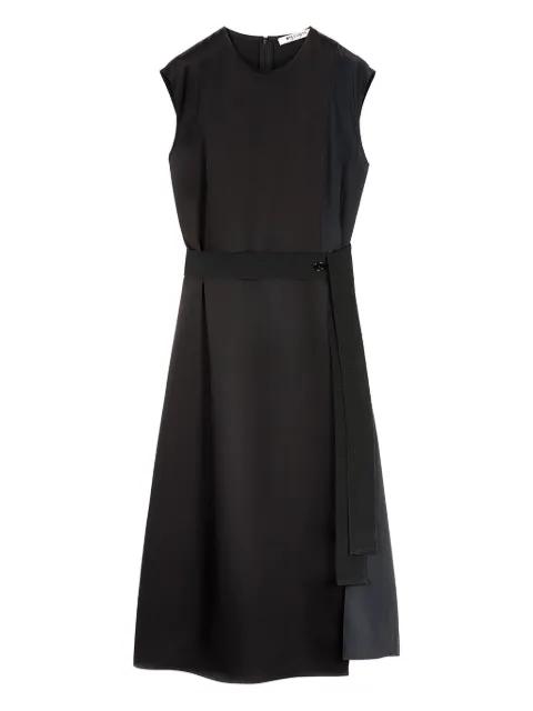 belted cap-sleeved midi dress by PORTS 1961