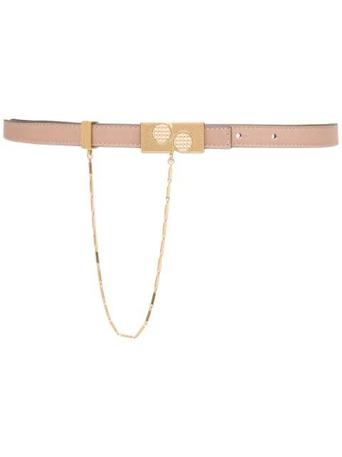 chain-link leather belt by PORTS 1961