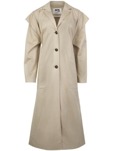 cut-out cotton trench coat by PORTS 1961