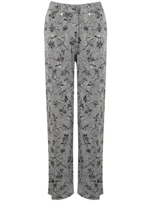 floral-print straight-leg jeans by PORTS 1961