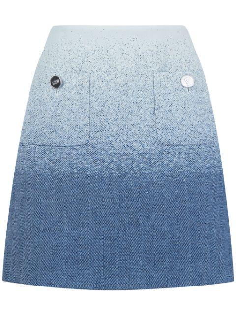 gradient-effect A-line skirt by PORTS 1961