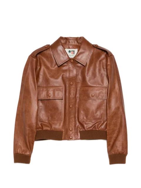 patch pocket leather jacket by PORTS 1961