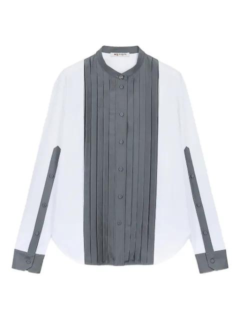 pleated-panel cotton shirt by PORTS 1961