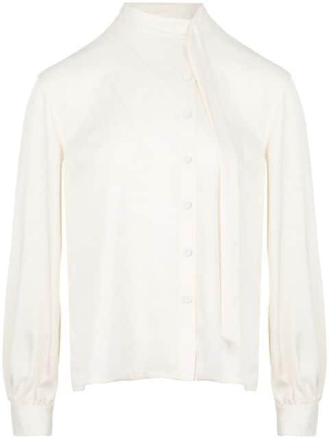 scarf-detail long-sleeve shirt by PORTS 1961