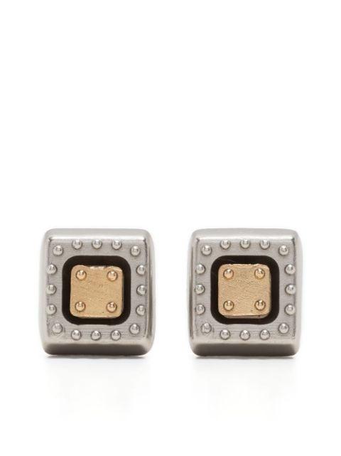 two-tone square earrings by PORTS 1961