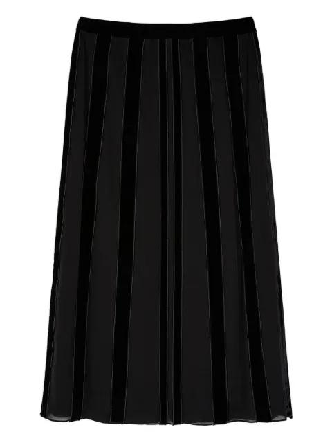 velvet-panelled midi skirt by PORTS 1961