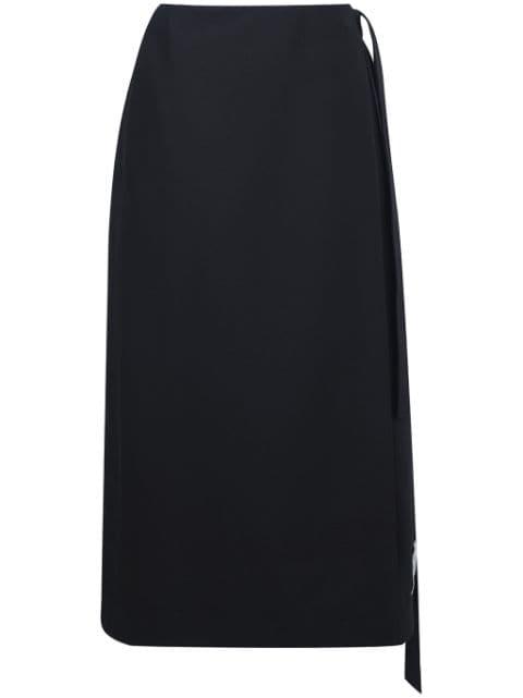 wool-silk midi skirt by PORTS 1961