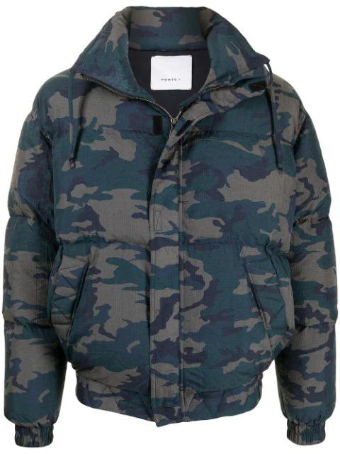 Heart Earth camouflage padded jacket by PORTS V