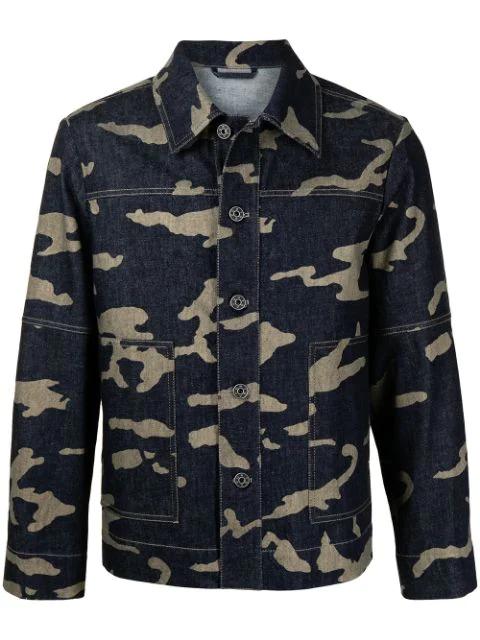 camouflage-print denim jacket by PORTS V