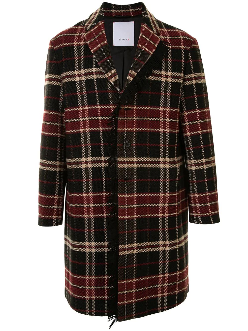checkered single breasted coat by PORTS V