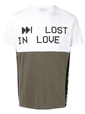colour-block slogan T-shirt by PORTS V
