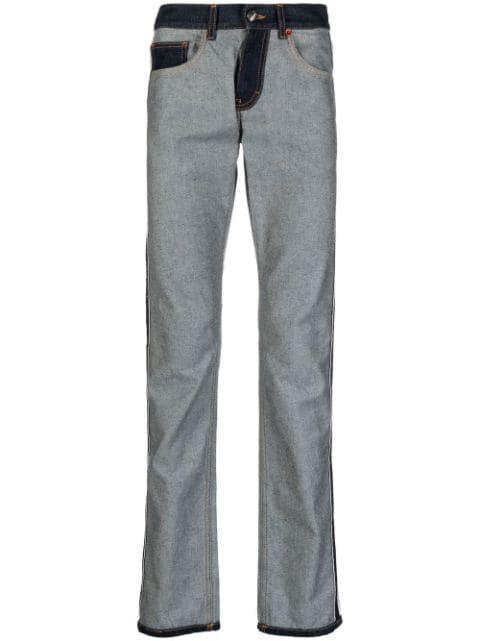 contrasting-panel detail trousers by PORTS V