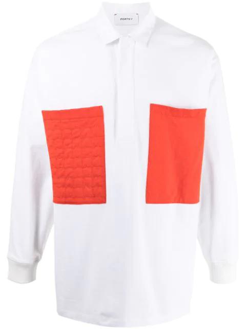 contrasting pocket polo shirt by PORTS V
