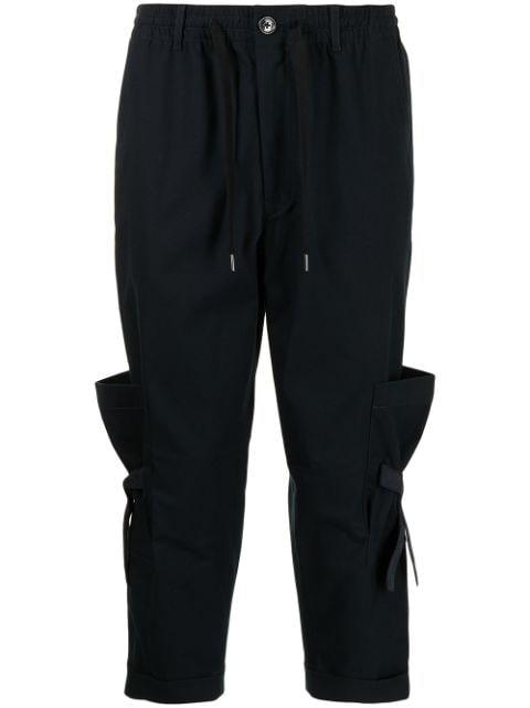 cropped drawstring trousers by PORTS V