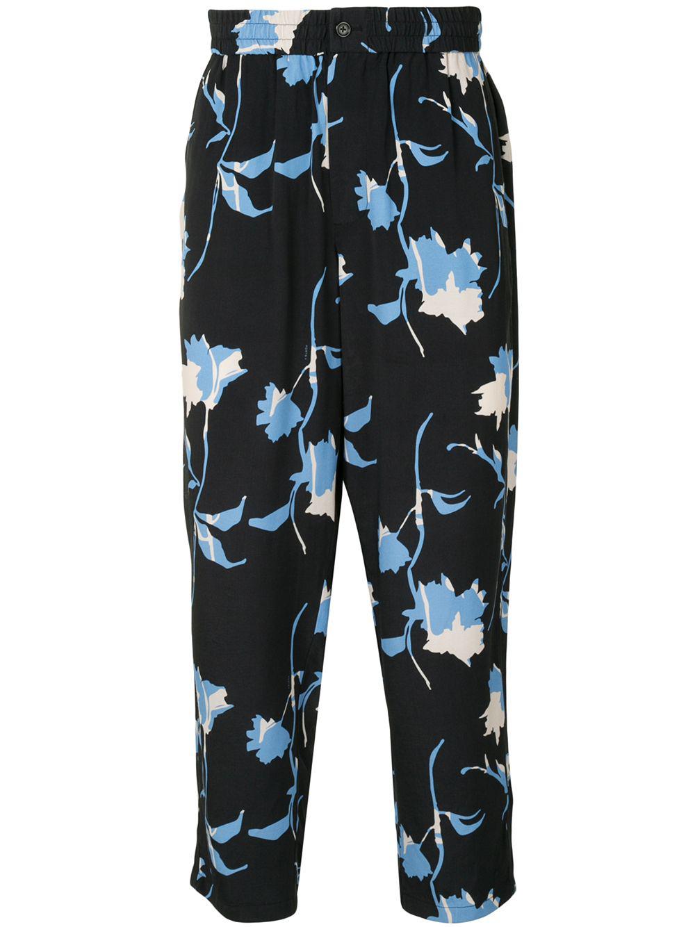 cropped floral print trousers by PORTS V