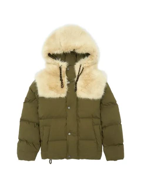 faux-fur trim puffer jacket by PORTS V