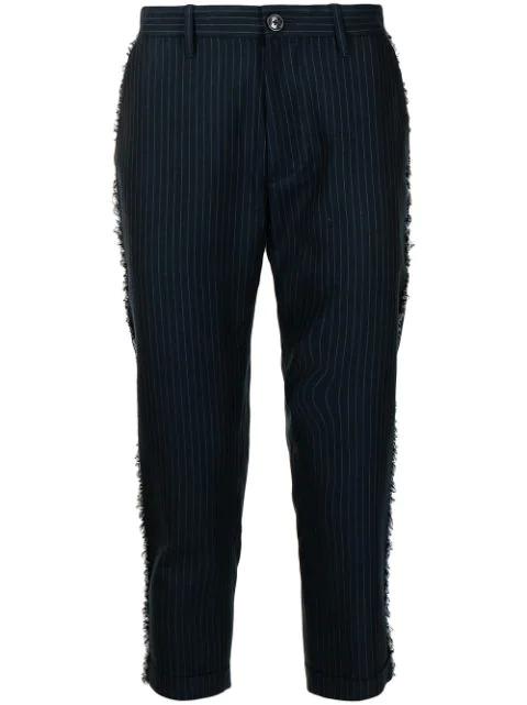 frayed-edge cropped trousers by PORTS V
