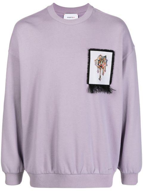 graphic-print crew neck sweatshirt by PORTS V