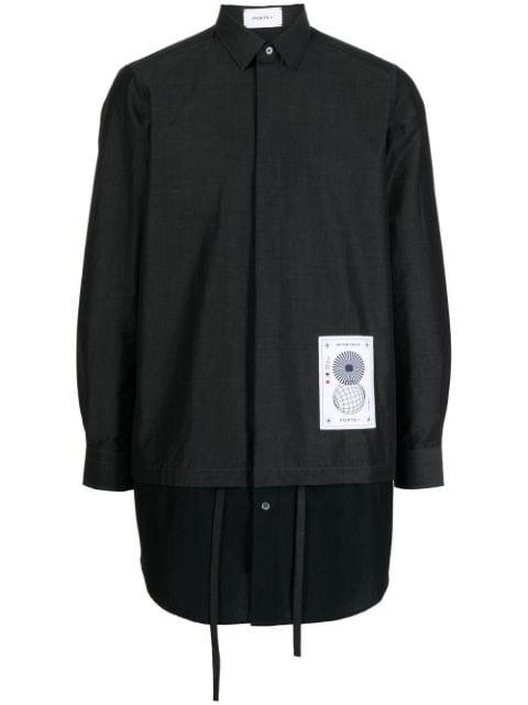 logo-patch long-sleeve shirt by PORTS V