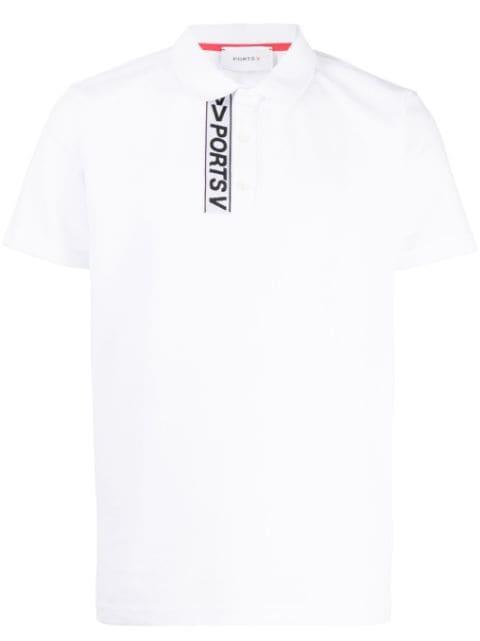logo-tape polo shirt by PORTS V