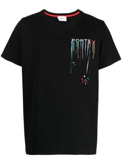 paint-splatter print T-shirt by PORTS V