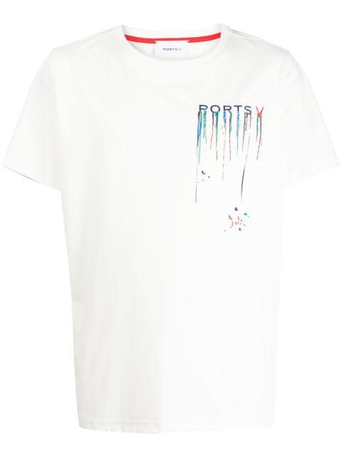 paint-splatter print T-shirt by PORTS V