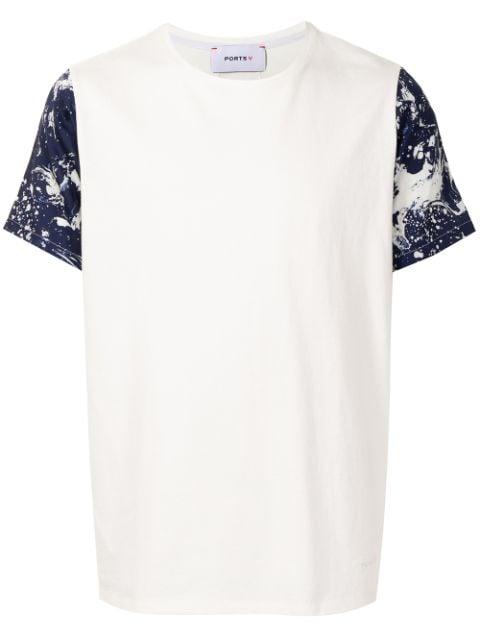paint-splatter short-sleeved T-shirt by PORTS V