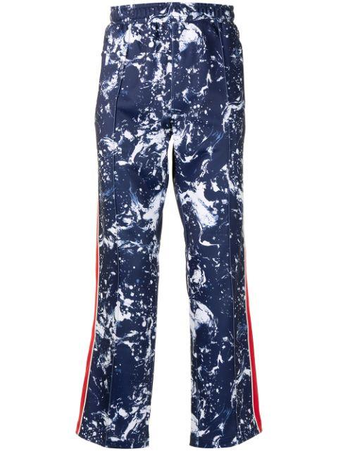 printed side-stripe track pants by PORTS V