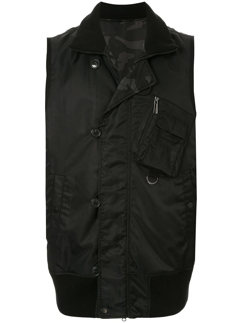 sleeveless collared jacket by PORTS V