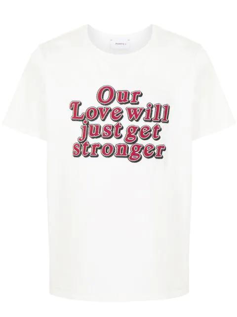 slogan print T-shirt by PORTS V