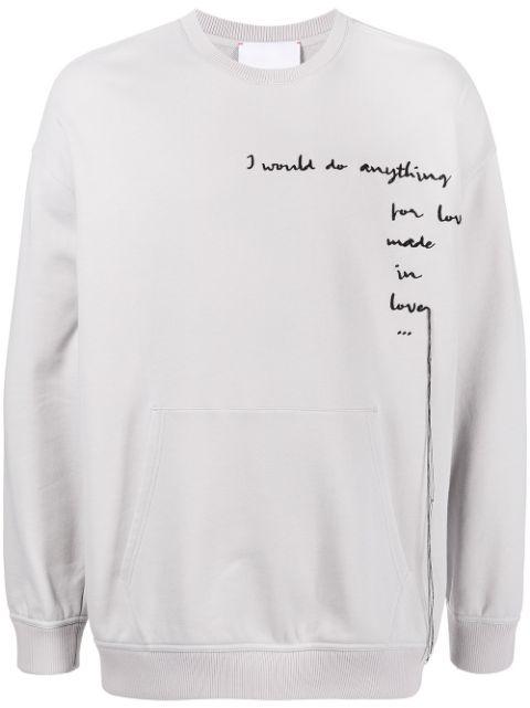 slogan-print crew neck sweatshirt by PORTS V