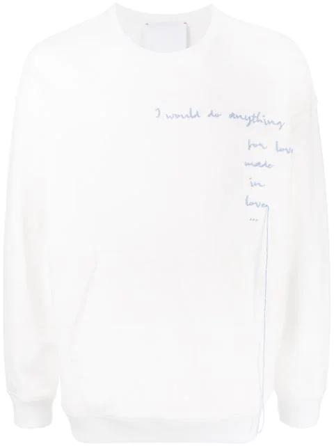 slogan-print crew neck sweatshirt by PORTS V