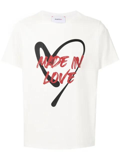 slogan-print short-sleeved T-shirt by PORTS V