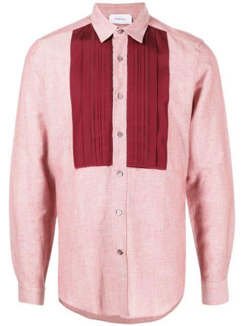 two-tone long-sleeve shirt by PORTS V