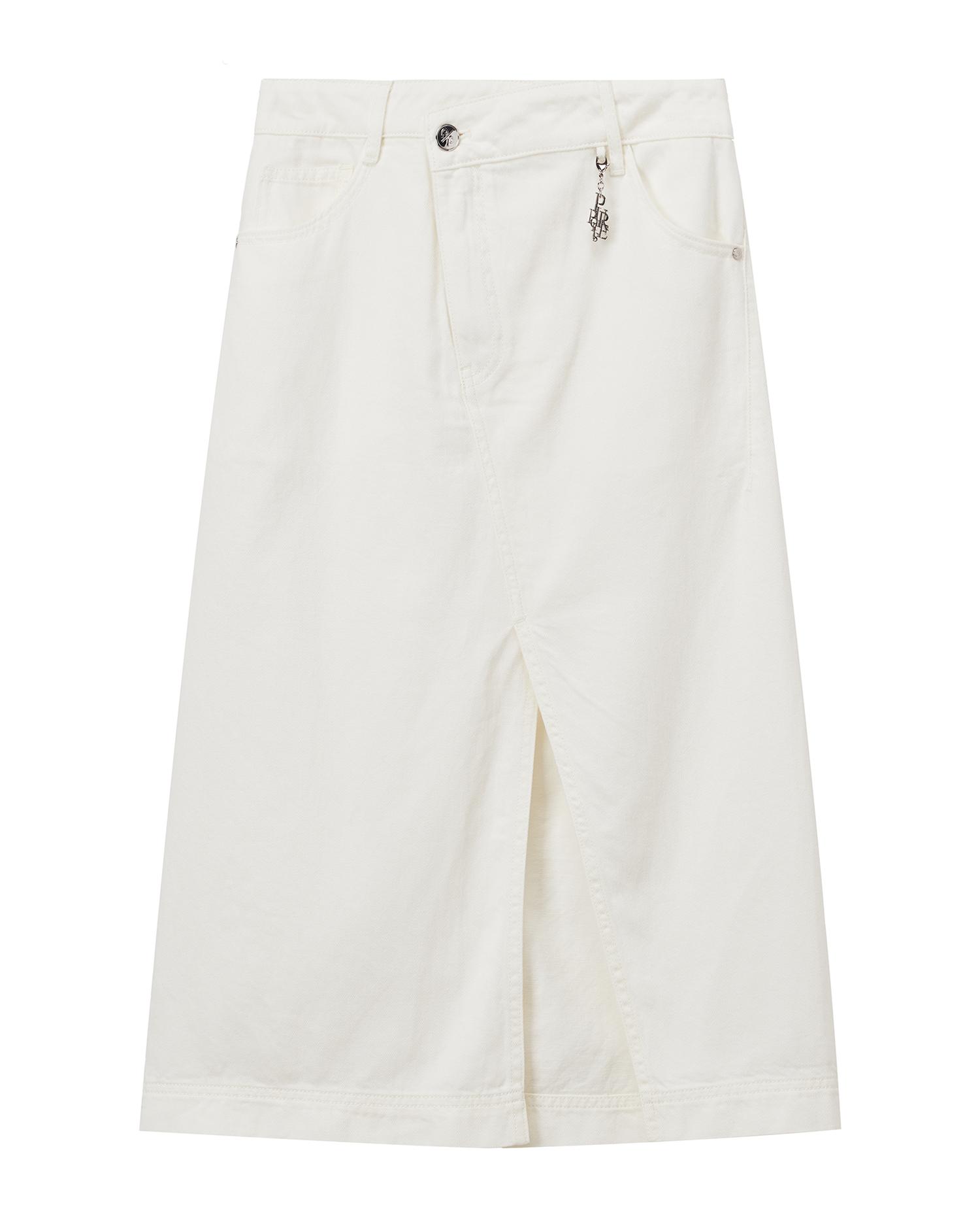 Split hem midi skirt by PORTSPURE