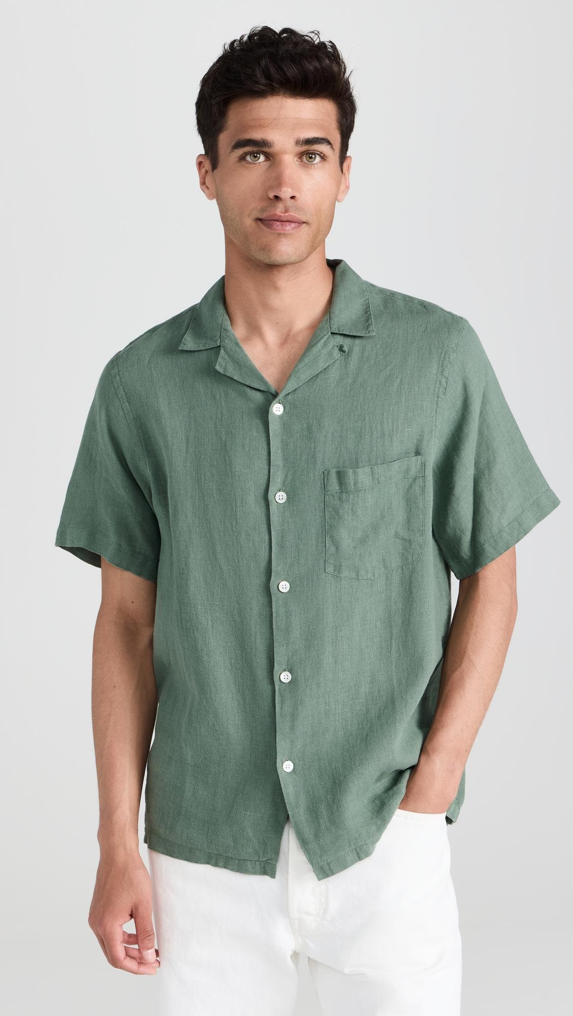 Linen Camp Collar Shirt by PORTUGUESE FLANNEL